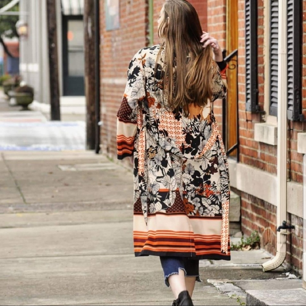 🖤🧡LAST ONE🧡🖤🎉HP🎉 Belted Boho Duster - Picture 4 of 7